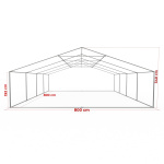 Gestell Partyzelt Premium 8 x 8 m