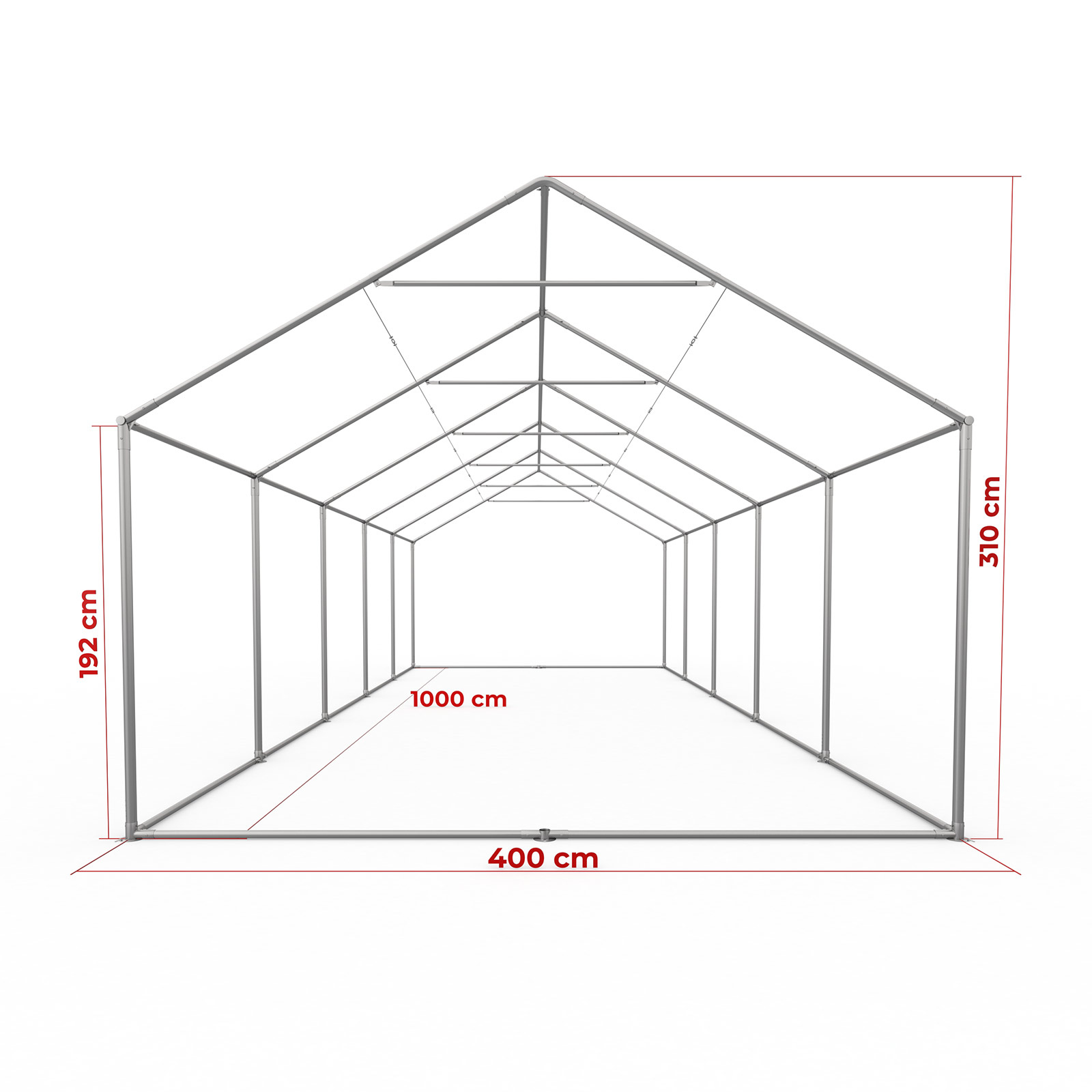 Gestell Partyzelt Premium 4 x 10 m