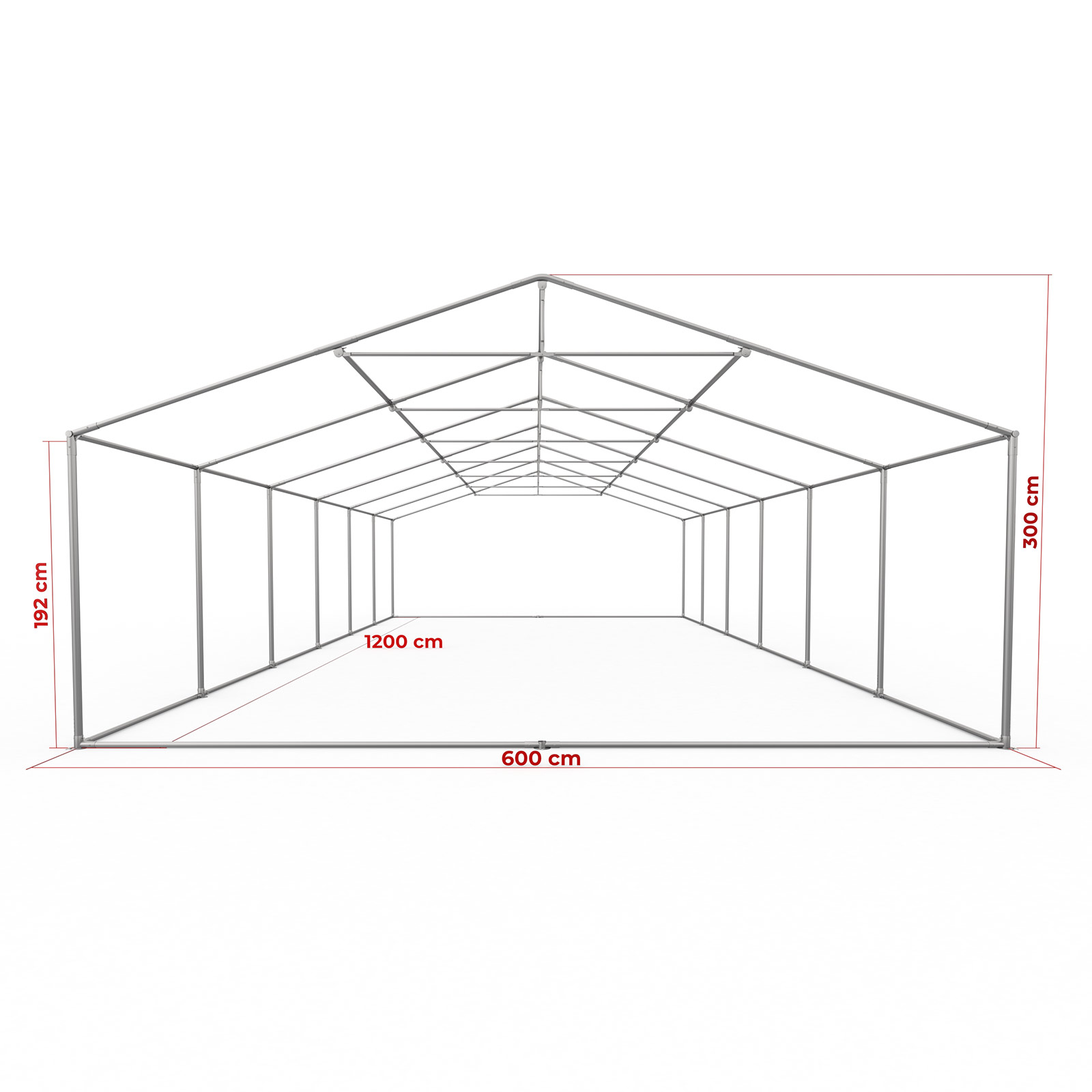 Maße Partyzelt Premium 6x12