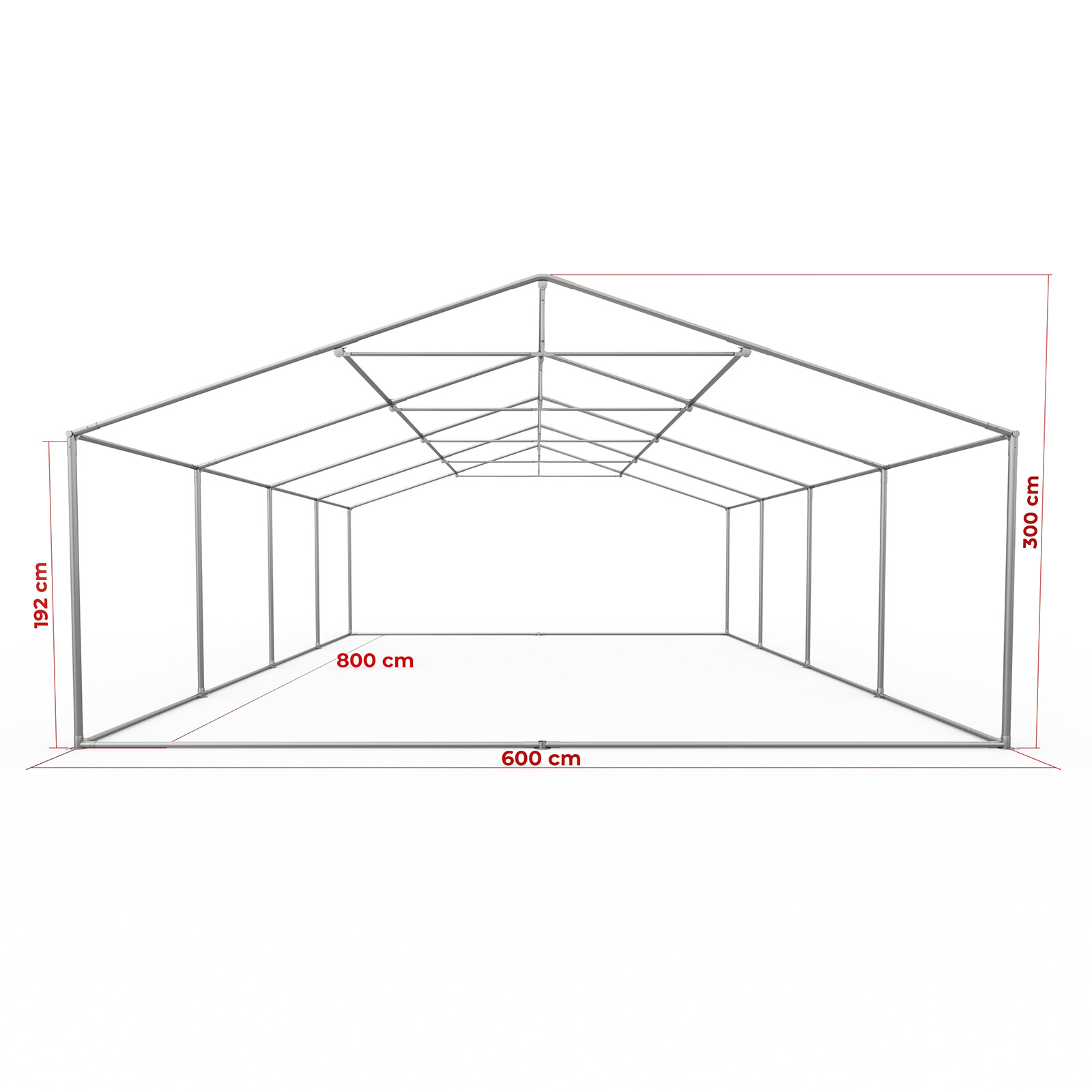 Gestell Partyzelt Premium 6 x 8 m