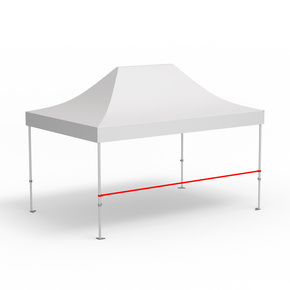 Querstange für halbhohe Wand Faltzelt Premium, Länge 4,5 m