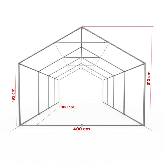 Gestell Partyzelt Premium 4 x 8 m