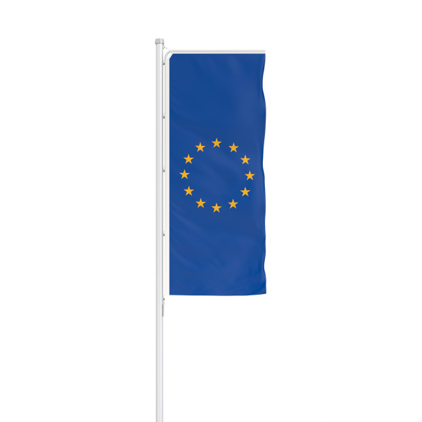 Europarat/EG Fahne im Hochformat mit Fahnen-Presenter Basic