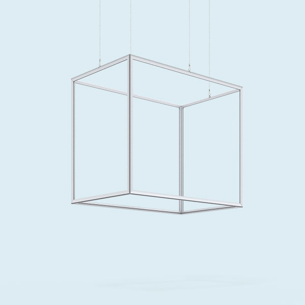 Deckenhänger Rechteck Q-Frame® Alu-Rahmen inkl. 4-Punkt-Aufhängung