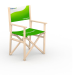 Regiestuhl, aus naturbelassenem Buchenholz