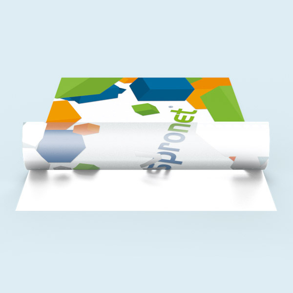 Weißdruck hint. Farben: Motiv blickdicht, unbedruckte Flächen transparent