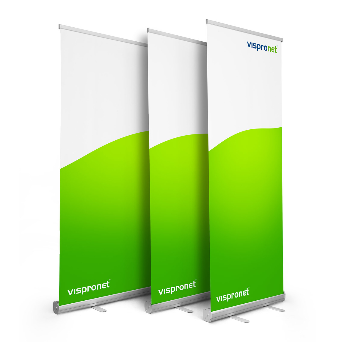 Roll Up Basic - Größenübersicht: Breite 80 cm, 100 cm, 150 cm