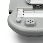 einfache Entleerung des Fußes durch Ablassöffnung an der Unterseite