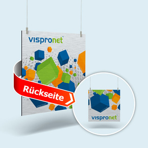 Schilder Aluverbund, silber, gebürstet - beidseitig bedruckt, quadratisch