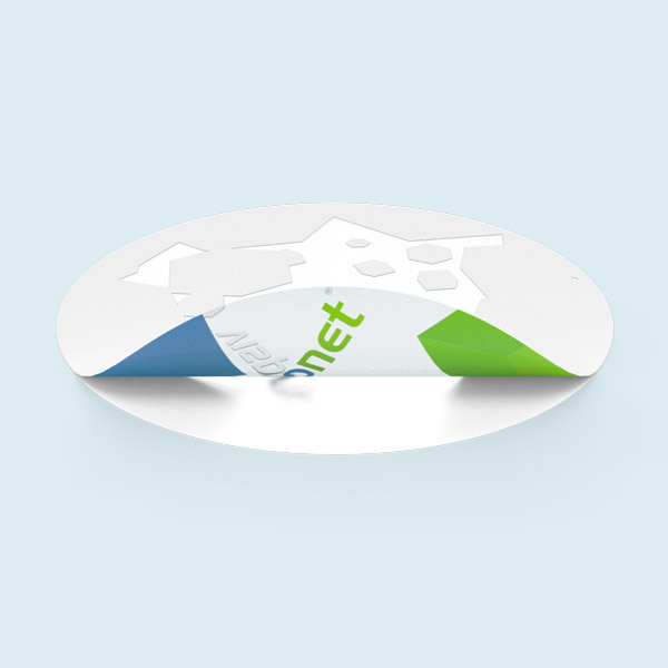 ohne Weißdruck: Motiv lichtdurchlässig, unbedruckte Flächen transparent