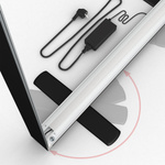 Messewand Lightbox click, Detail: drehbarer Fuß
