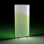 Messewand Lightbox click - lichtstarke, energiesparende LEDs