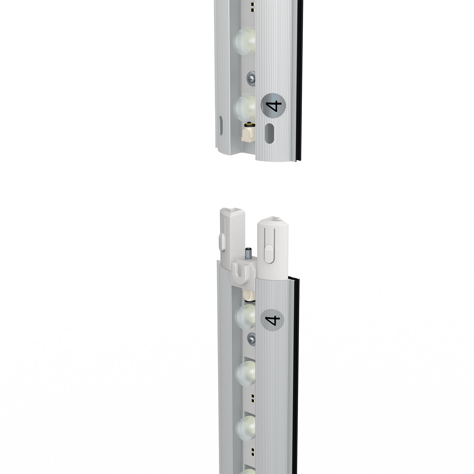 Messewand Lightbox click, Klickmechanismus