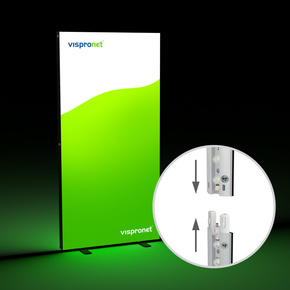 Messewand Lightbox click Black