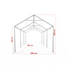 Gestell Partyzelt Select 3 x 6 m - Maße