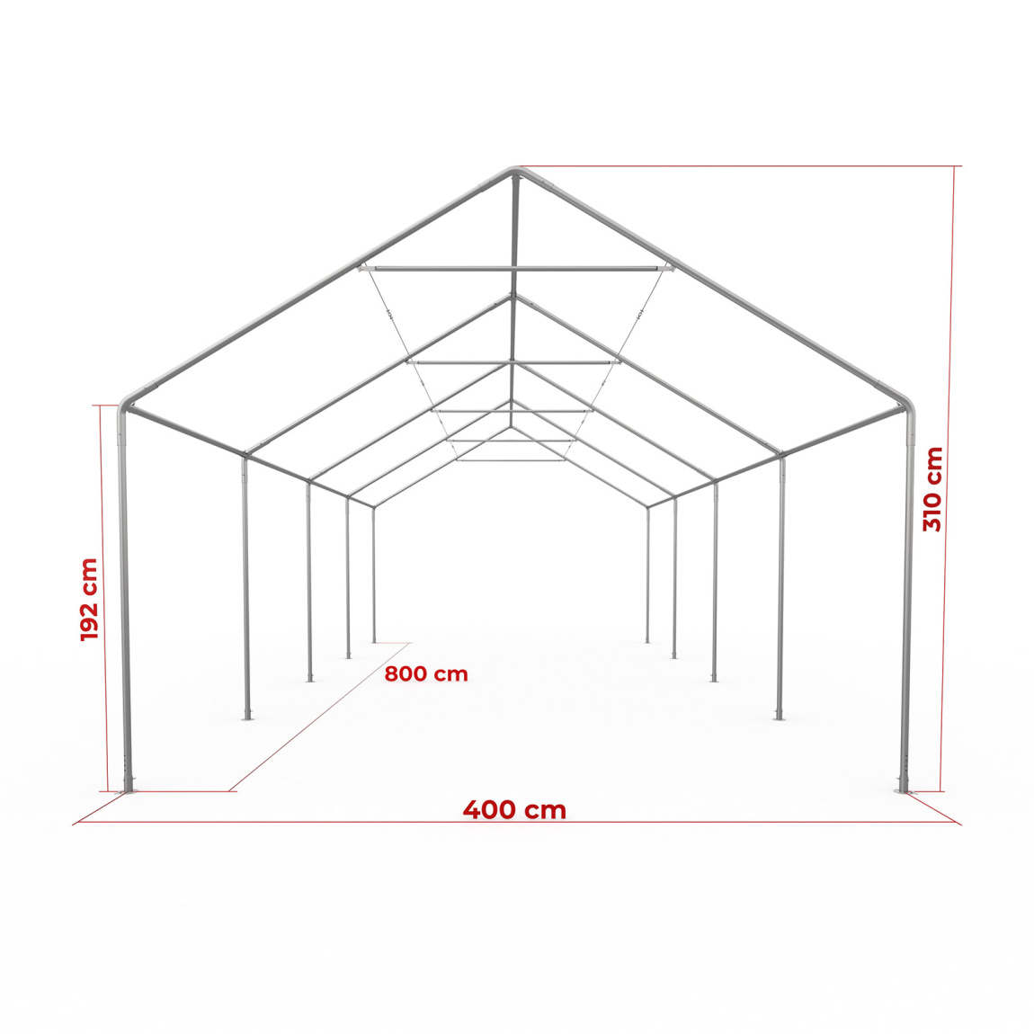 Maße Partyzelt Select 4x8