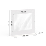 Zeltwand mit Fenster für die Zeltseiten von Partyzelten - Maße