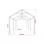 Gestell Partyzelt Select 3 x 6 m - Maße