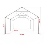 Gestell Partyzelt Select 4 x 4 m - Maße
