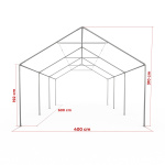 Gestell Partyzelt Select 4 x 6 m - Maße