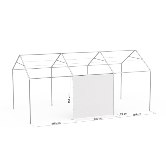 Zeltwand/Vollwand: Beispiel am Zeltgestell Partyzelt Select 3 x 6 m