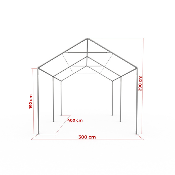Gestell Partyzelt Select 3 x 4 m - Maße
