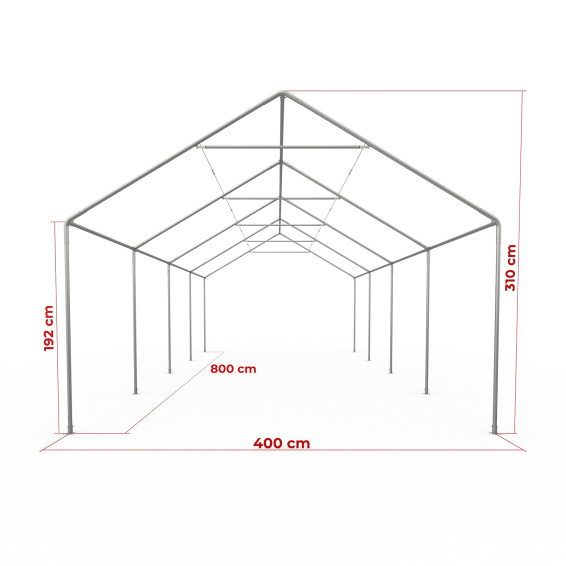 Maße Partyzelt Select 4x8