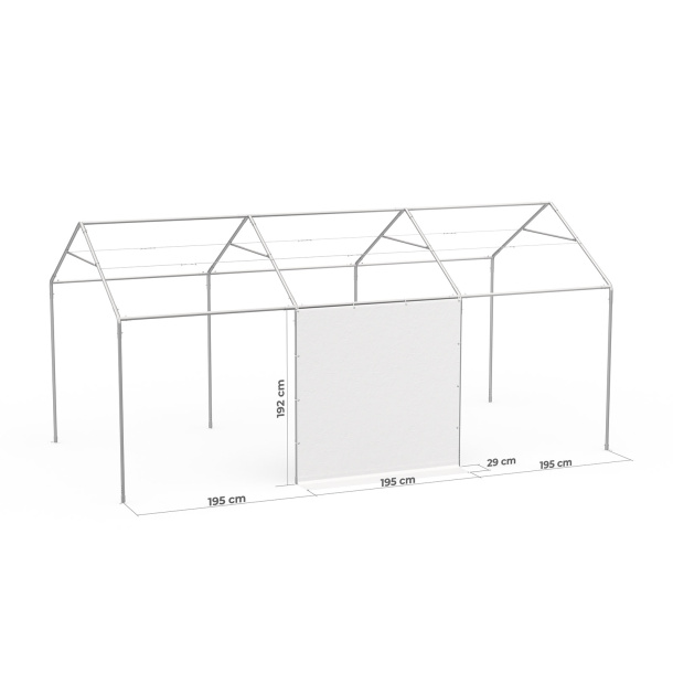 Zeltwand/Vollwand: Beispiel am Zeltgestell Partyzelt Select 3 x 6 m