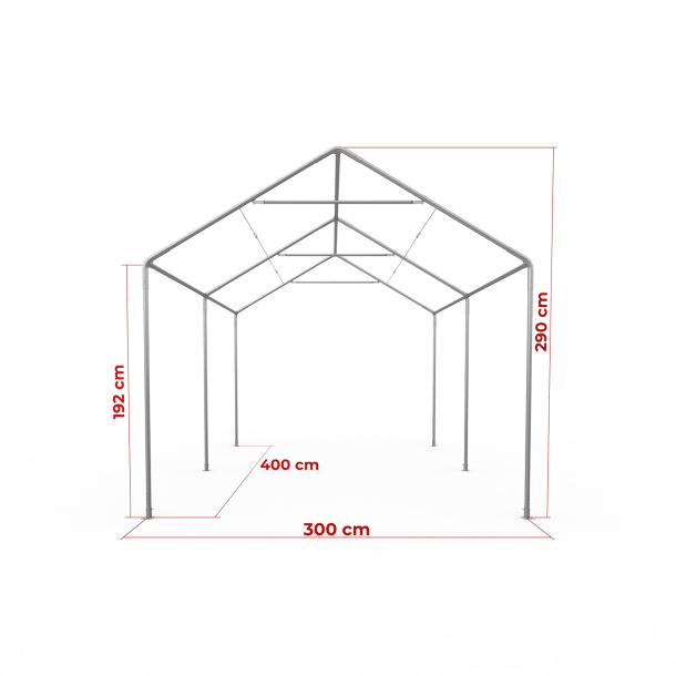 Gestell Partyzelt Select 3 x 4 m - Maße
