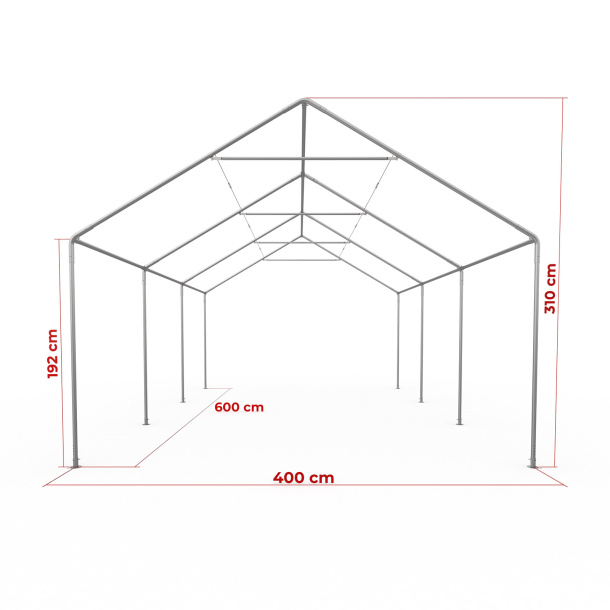 Gestell Partyzelt Select 4 x 6 m - Maße