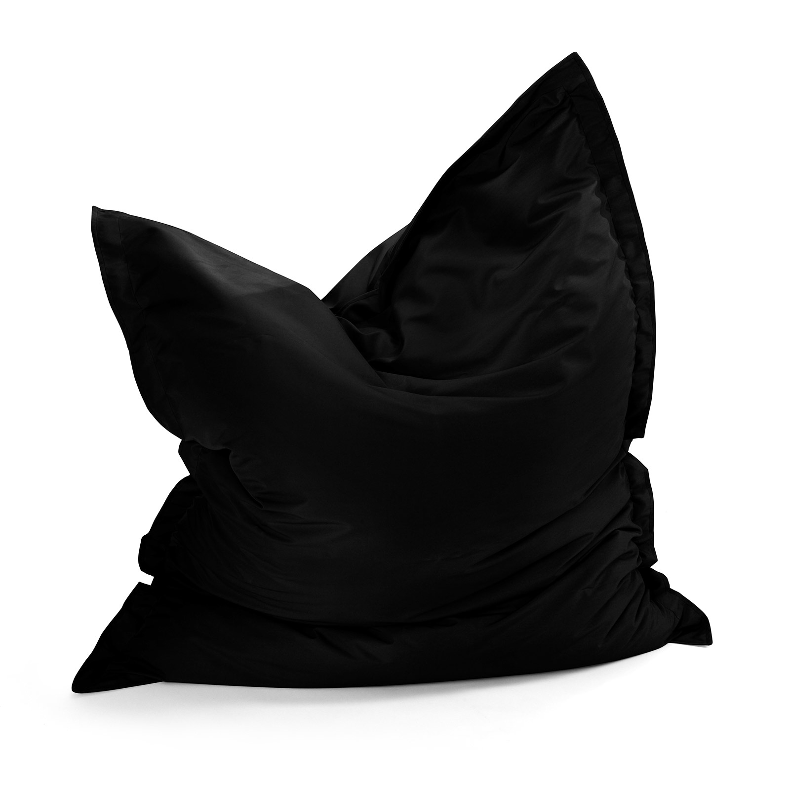 bequemer Sitzsack eckig, schwarz, unbedruckt
