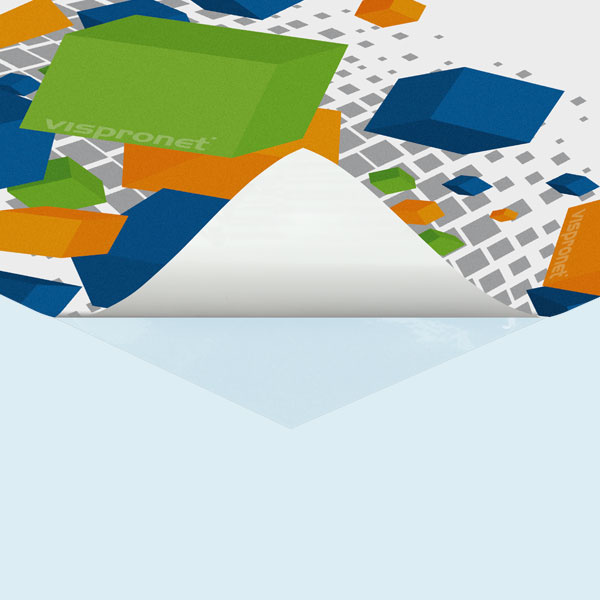 Werbebanner aus selbstklebendem Textil