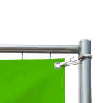 Befestigung Plane: Spanngummi mit Edelstahlhaken und Schlaufe 250 mm, weiß