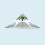 Wände: 1 Vollwand, 2 Wände mit Panoramafenstern