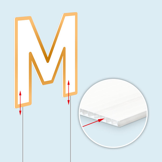 Platte mit senkrecht verlaufenden H-Stegen zur Befestigung des Ständers
