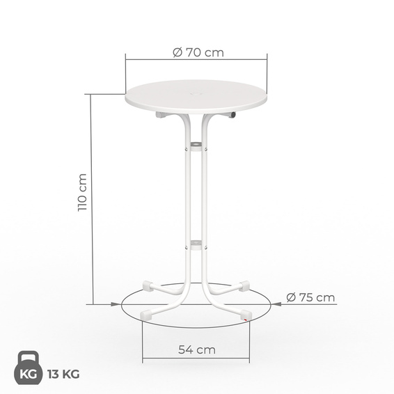 Stretchhusse, passend für Vispronet-Stehtische - Maße Stehtisch ø 70 cm