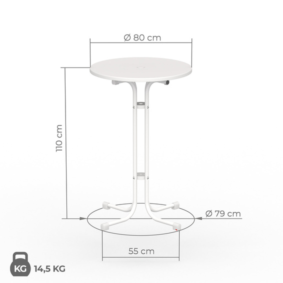 Stretchhusse, passend für Vispronet-Stehtische - Maße Stehtisch ø 80 cm