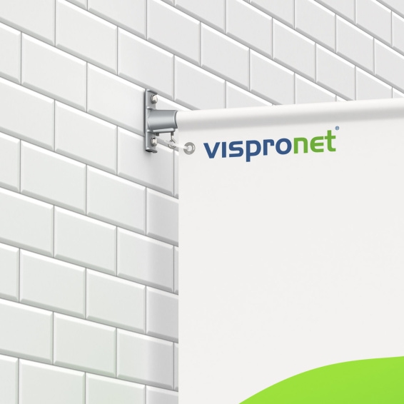 Street Banner Basic zur Wandmontage, Vinylplane, Ausleger oben