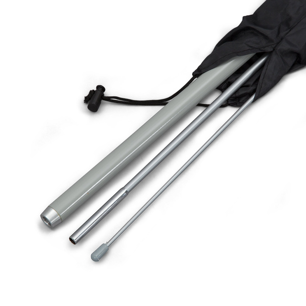 Bowflag® Basic, Stangensegmente im Stoffbeutel, Beispiel für Größe XS