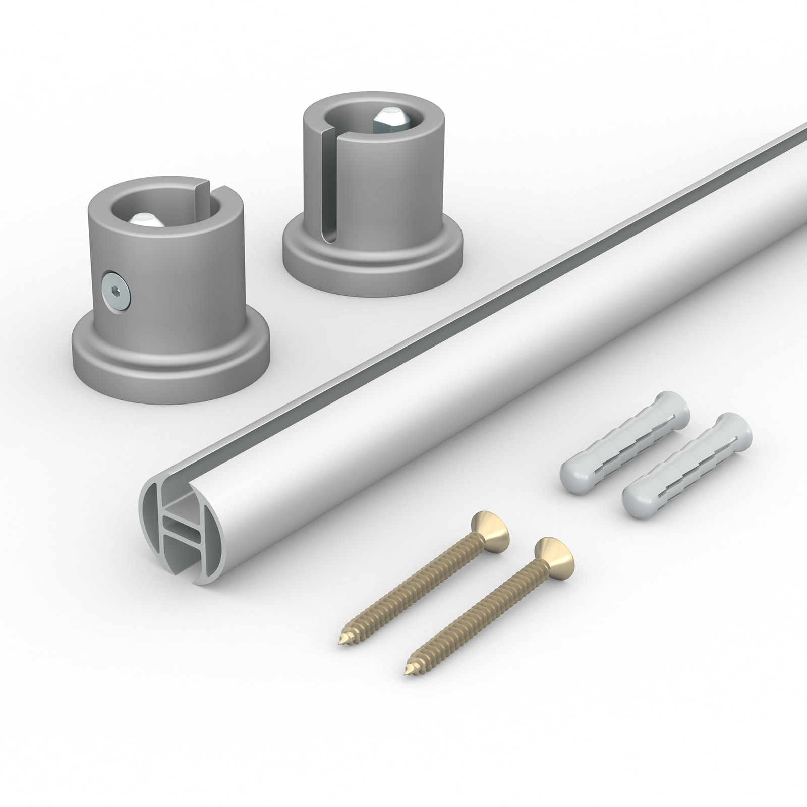 Stange-Flansch-Set für Vorhänge