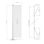 geeignet für Fahnen: Breite 60 cm, Höhe 125 - 240 cm