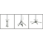 Teleskopmast mit praktischem Klappfuß - einfach & ohne Werkzeug