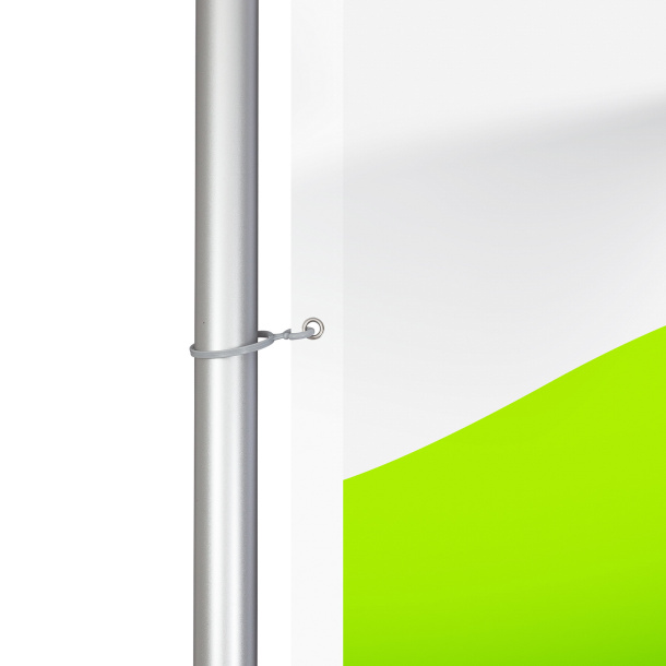 Mobiler Fahnenmast T-Pole® 100, Befestigung an der Teleskopstange