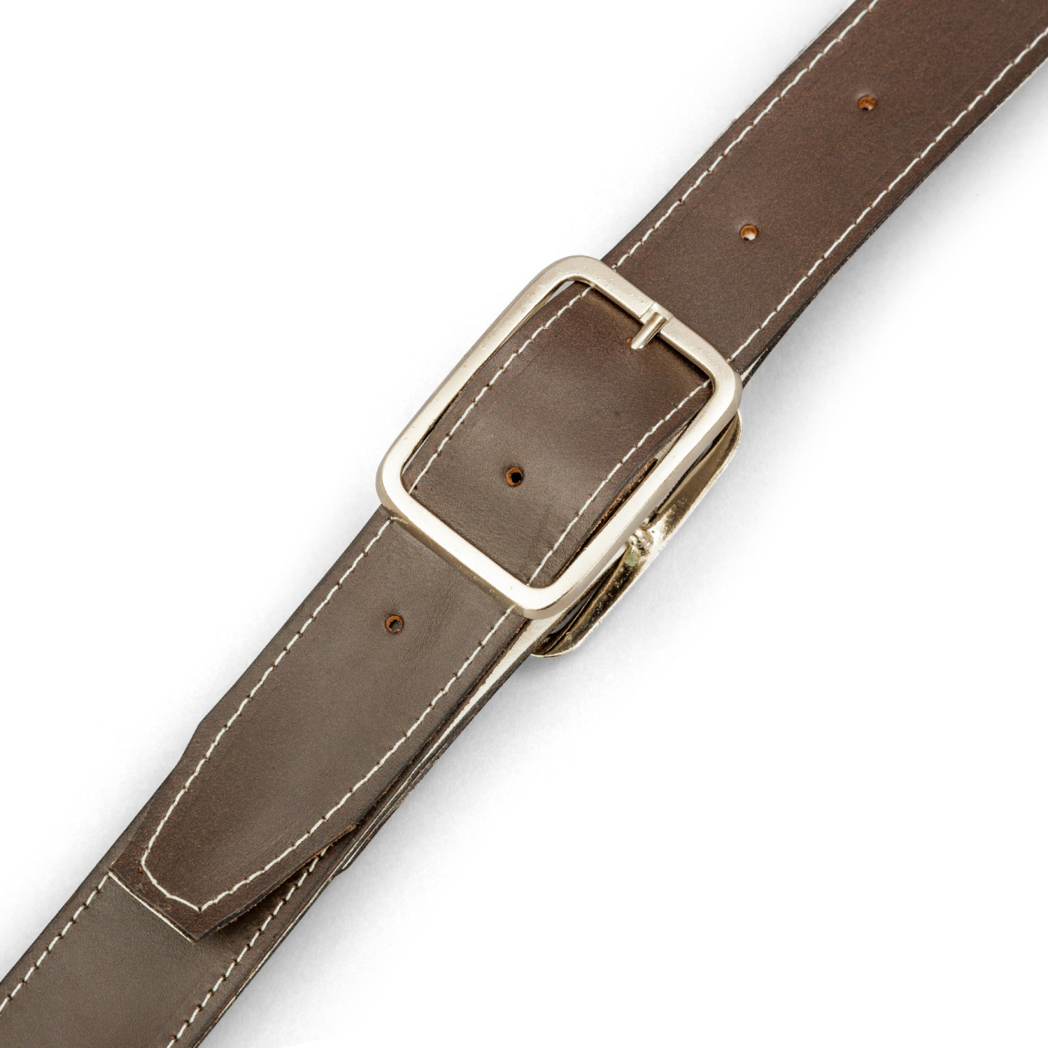 doppellagiger Tragegurt für Vereinsfahnen, Obermaterial Leder, Gurtlänge verstellbar