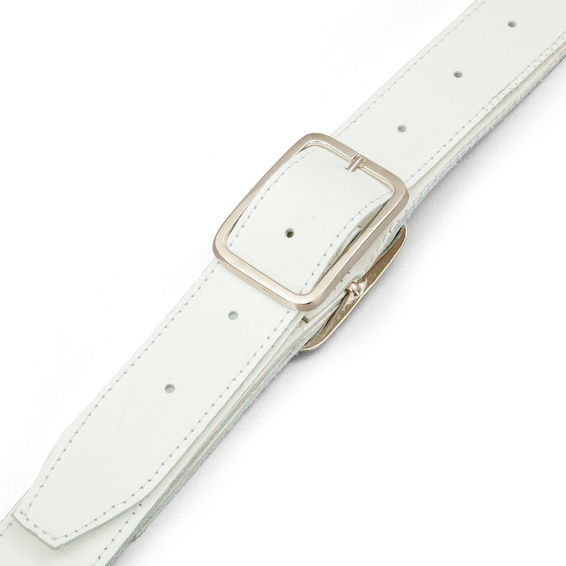 doppellagiger Tragegurt für Vereinsfahnen, Obermaterial Leder, Gurtlänge verstellbar