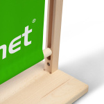 Bannerdisplay Holz - Unterseite mit robuster Standfläche