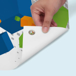 Werbebanner, PVC-Banner Basic mit Metallöse  ø 10 mm, Rückseite