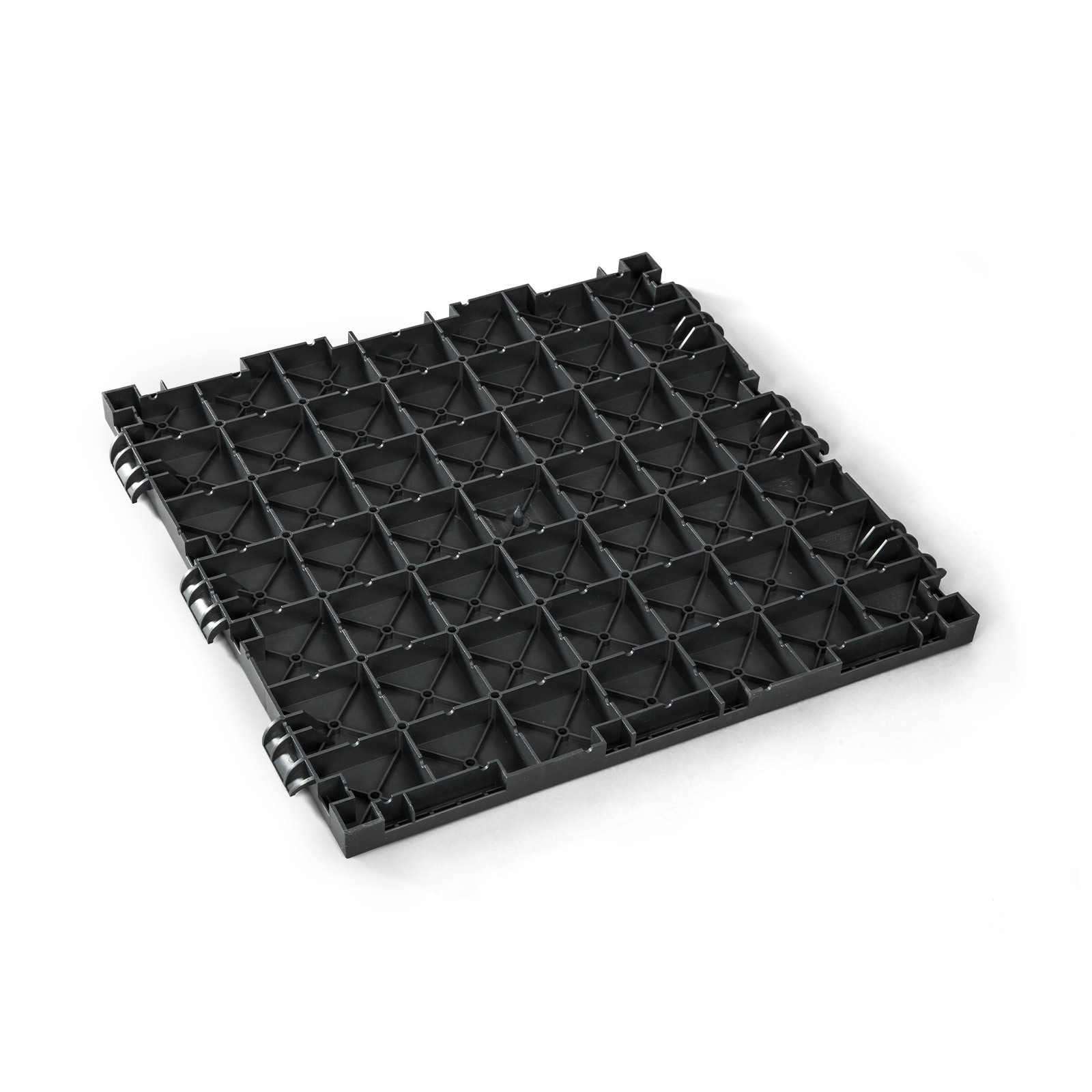 Bodenplatten mit Haken-Laschen-System, Unterseite