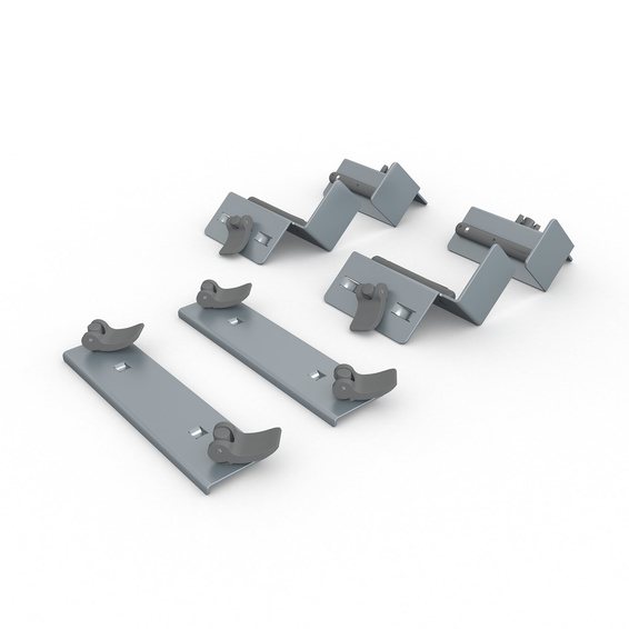 Einzelteile des Zubehörsets Kederrahmen flex - Torbogen/Brücke