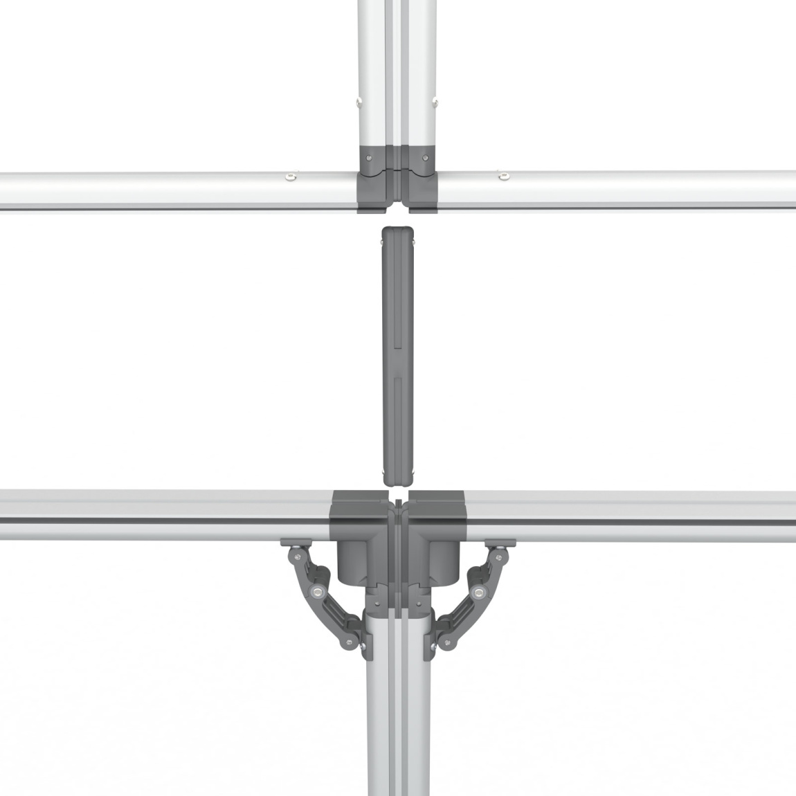 Verbindung zwischen vier Rahmen